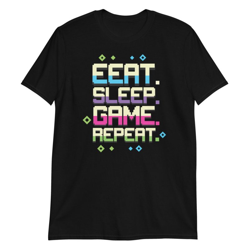 Eat Sleep Game Repeat Short-Sleeve Unisex T-Shirt