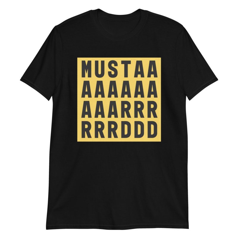 unisex-basic-softstyle-t-shirt-black-front-6748cca224d64.jpg Mustard Short-Sleeve Unisex T-Shirt