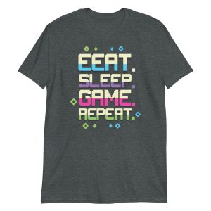 Eat Sleep Game Repeat Short-Sleeve Unisex T-Shirt
