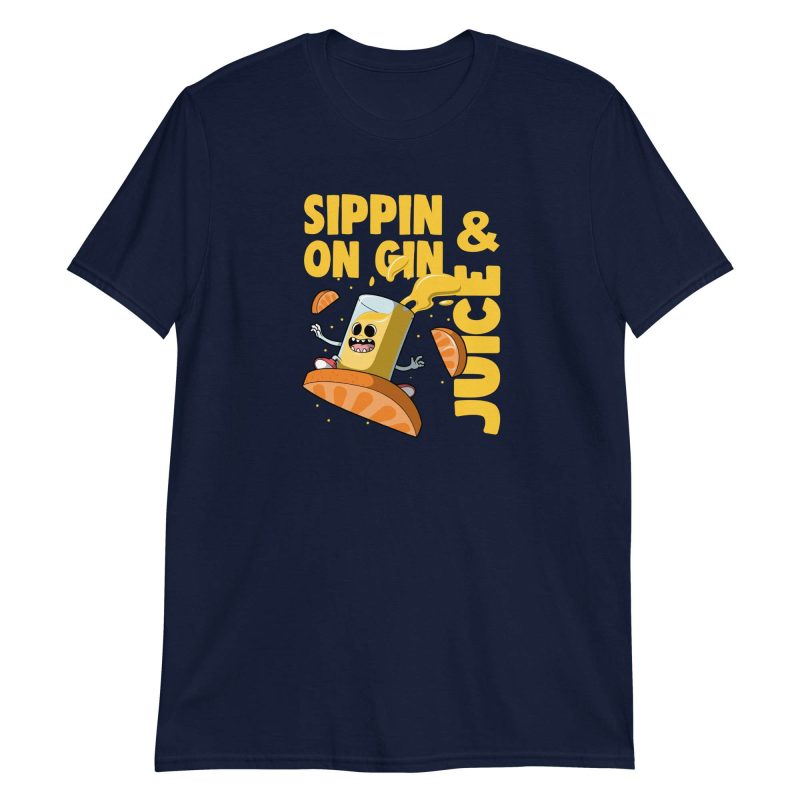 unisex-basic-softstyle-t-shirt-navy-front-653b83bf06fbe.jpg Sippin On Gin And Juice