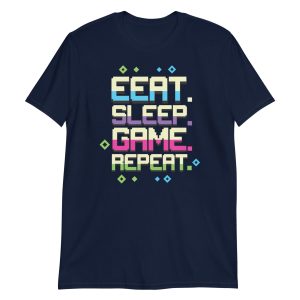 Eat Sleep Game Repeat Short-Sleeve Unisex T-Shirt