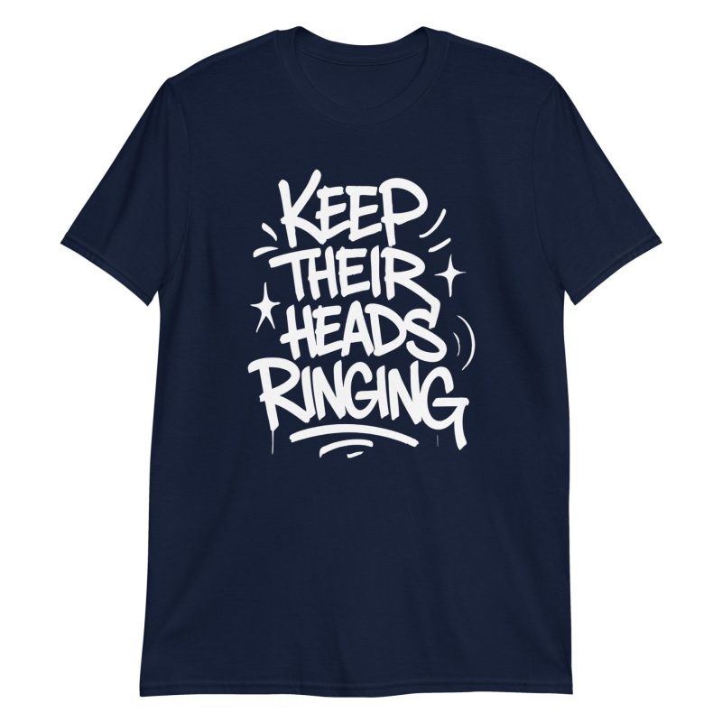 unisex-basic-softstyle-t-shirt-navy-front-6886d99ebafc8.jpg Keep Their Heads Ringing Short-Sleeve Unisex T-Shirt