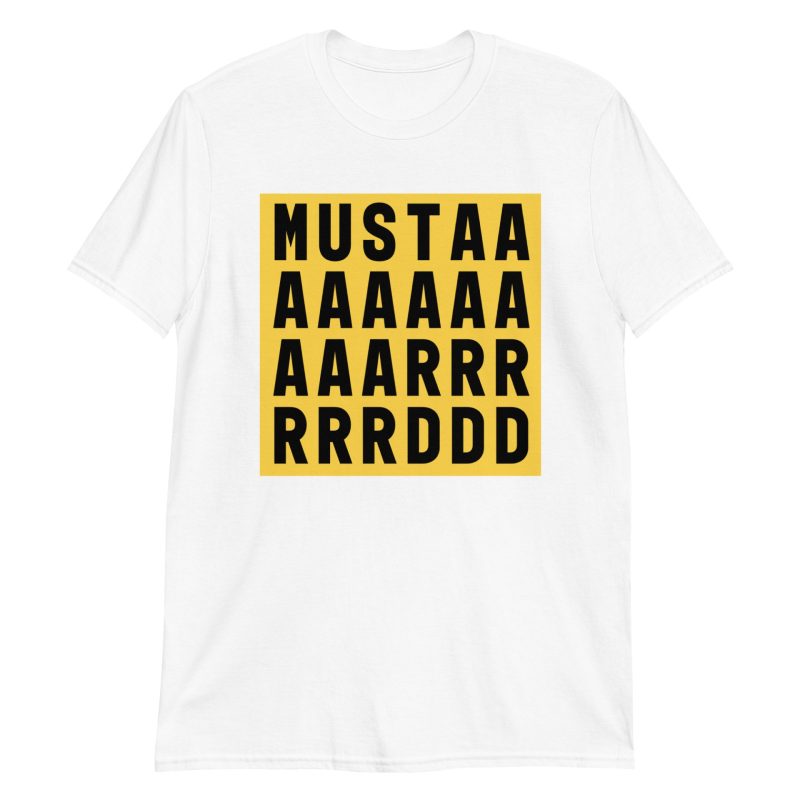 unisex-basic-softstyle-t-shirt-white-front-6748cca21ddf5.jpg Mustard Short-Sleeve Unisex T-Shirt