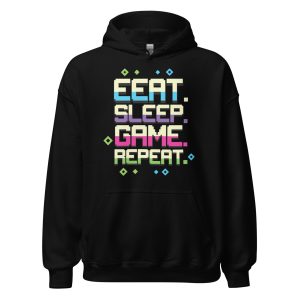 Eat Sleep Game Repeat Unisex Hoodie