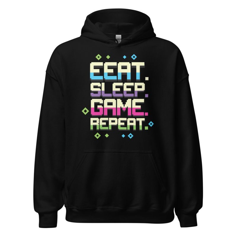 Eat Sleep Game Repeat Unisex Hoodie
