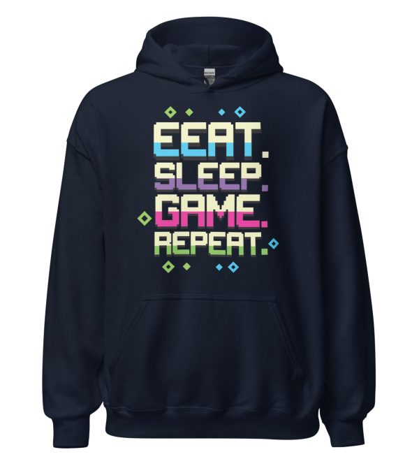 Eat Sleep Game Repeat Unisex Hoodie
