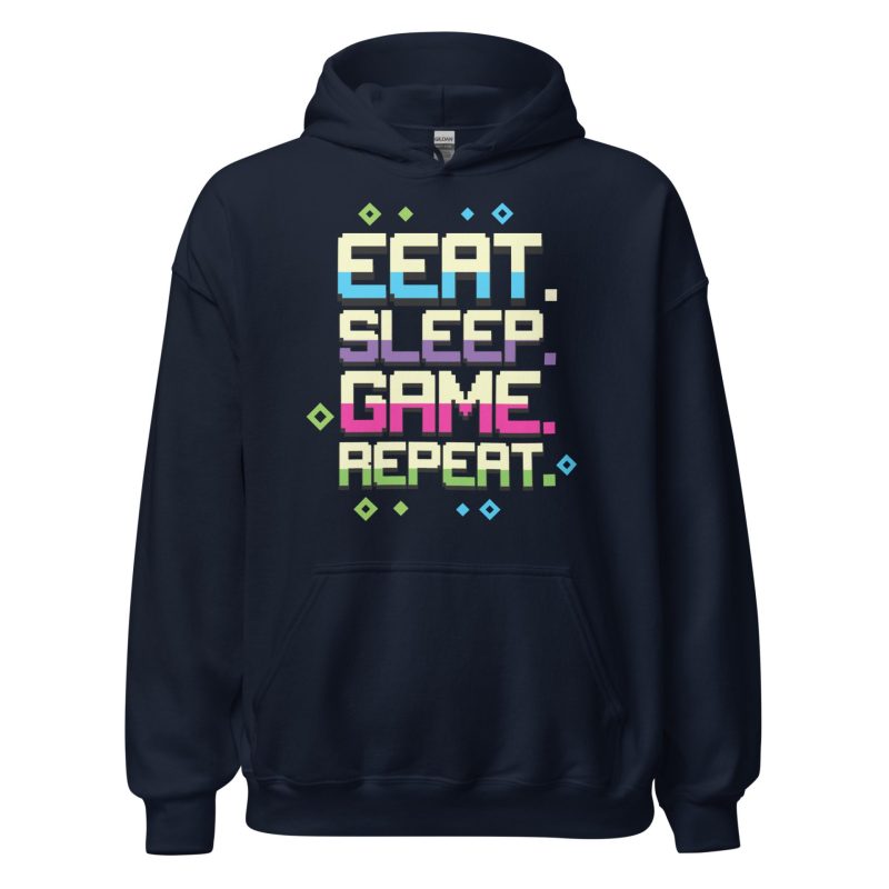 Eat Sleep Game Repeat Unisex Hoodie