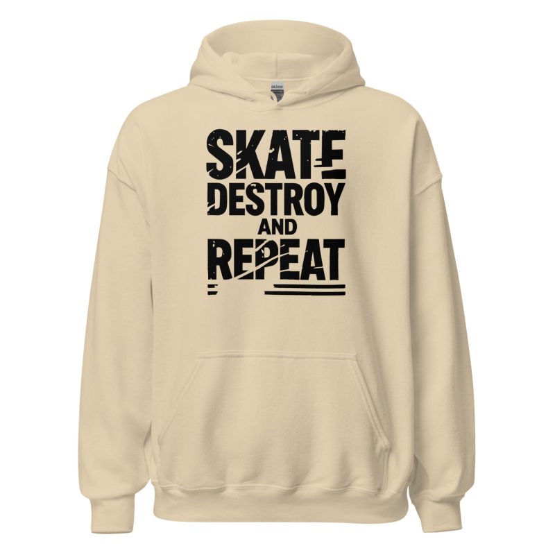 Skate Destroy and Repeat Unisex Hoodie