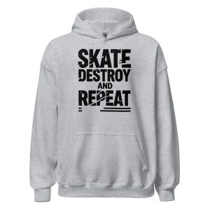 Skate Destroy and Repeat Unisex Hoodie