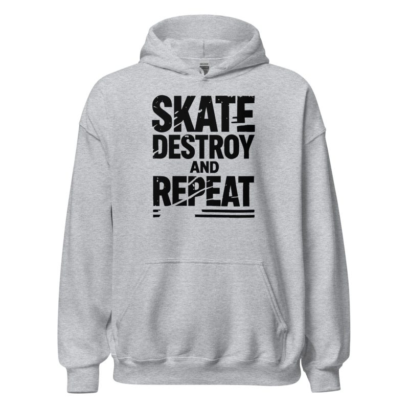 Skate Destroy and Repeat Unisex Hoodie
